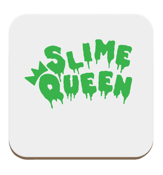Neon green slime queen set of four coasters