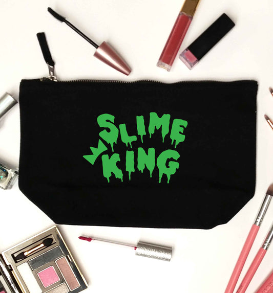 Neon green slime king black makeup bag