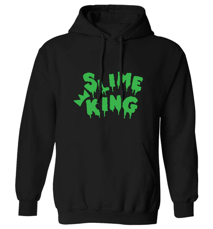Neon green slime king adults unisex black hoodie 2XL