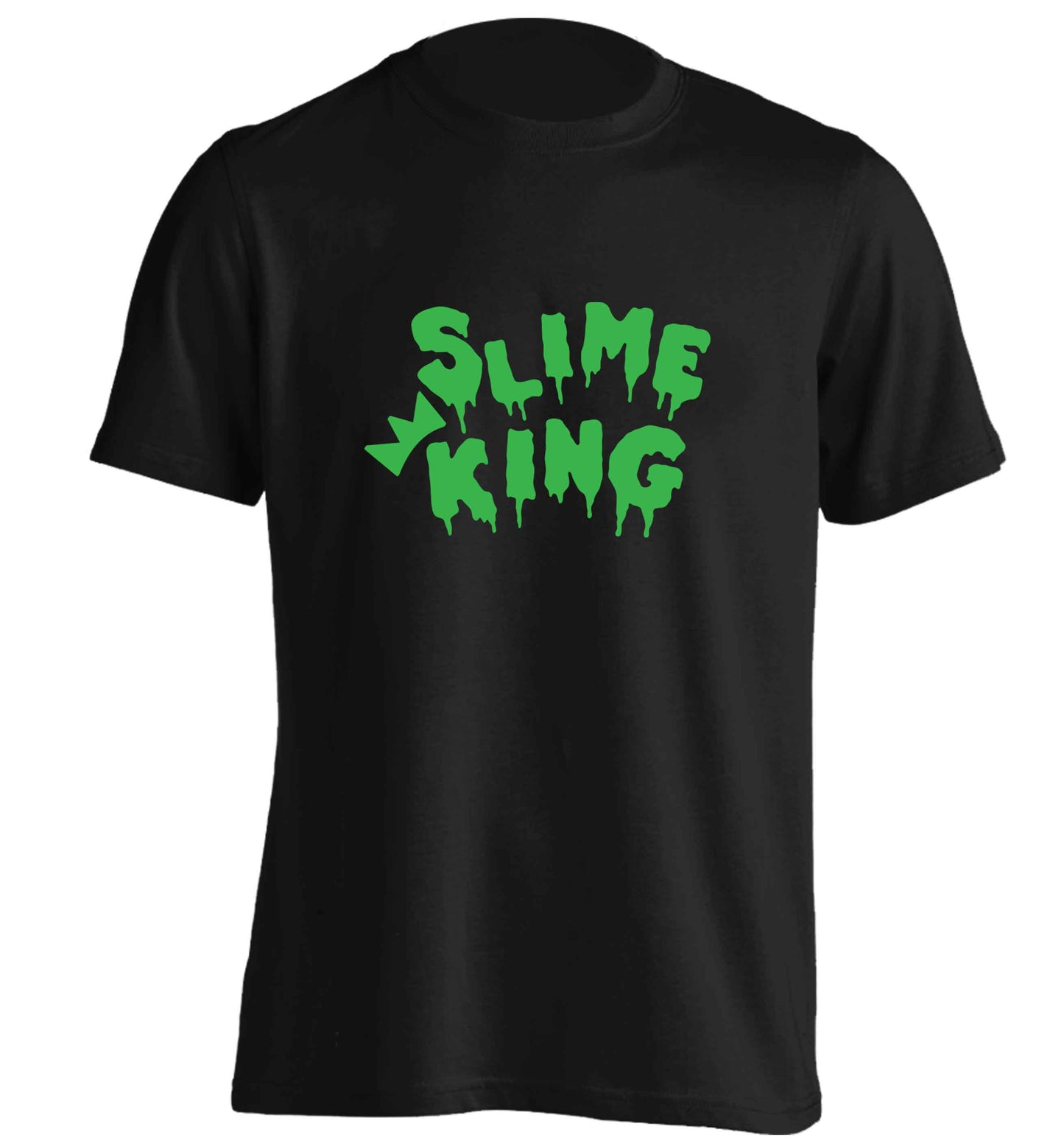 Neon green slime king adults unisex black Tshirt 2XL