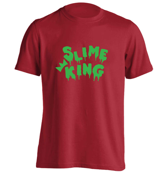 Neon green slime king adults unisex red Tshirt 2XL
