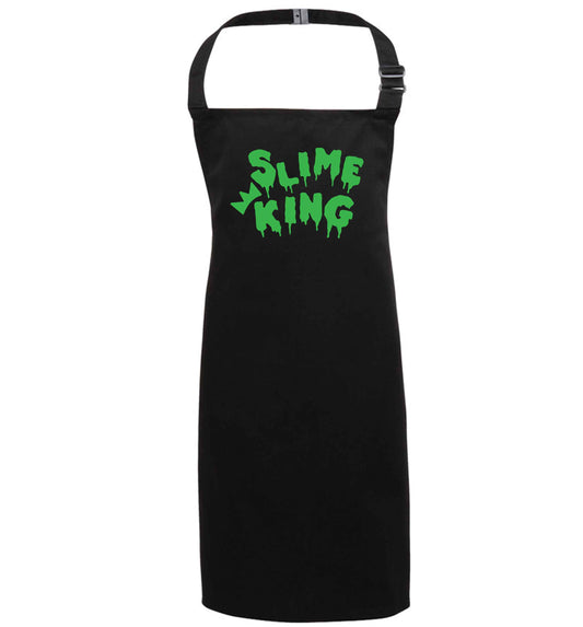 Neon green slime king black apron 7-10 years