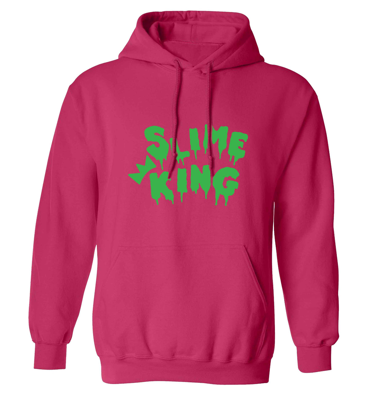 Neon green slime king adults unisex pink hoodie 2XL