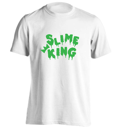 Neon green slime king adults unisex white Tshirt 2XL