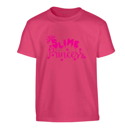 Neon pink slime princess Children's pink Tshirt 12-13 Years