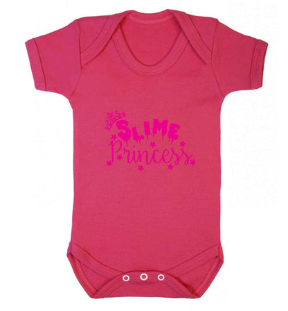 Neon pink slime princess baby vest dark pink 18-24 months