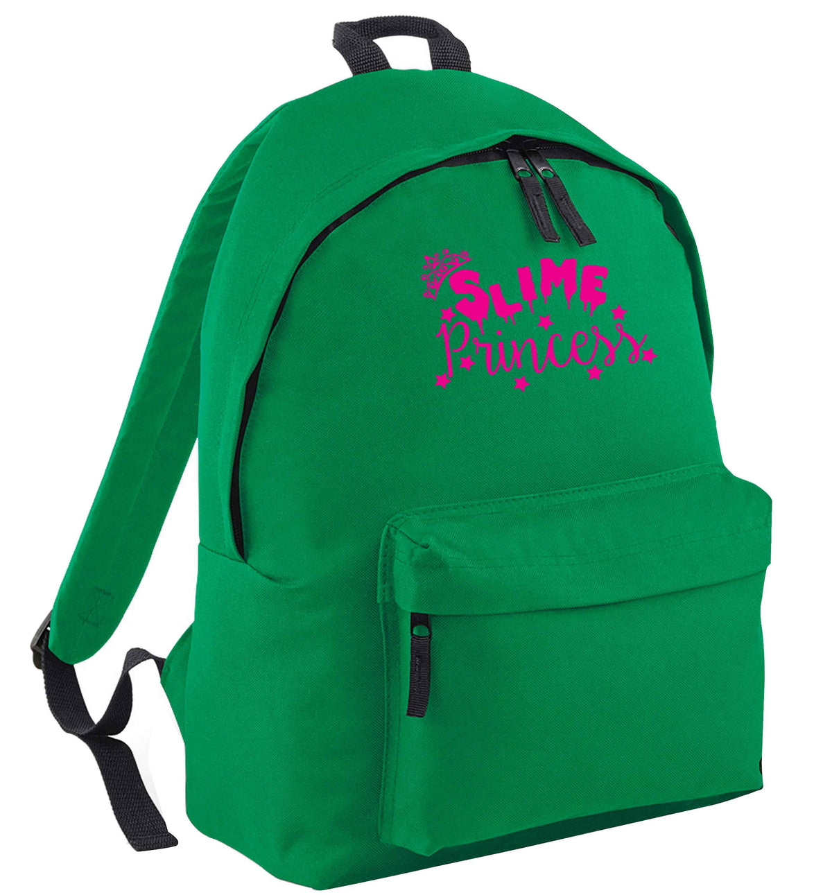 Neon pink slime princess green adults backpack