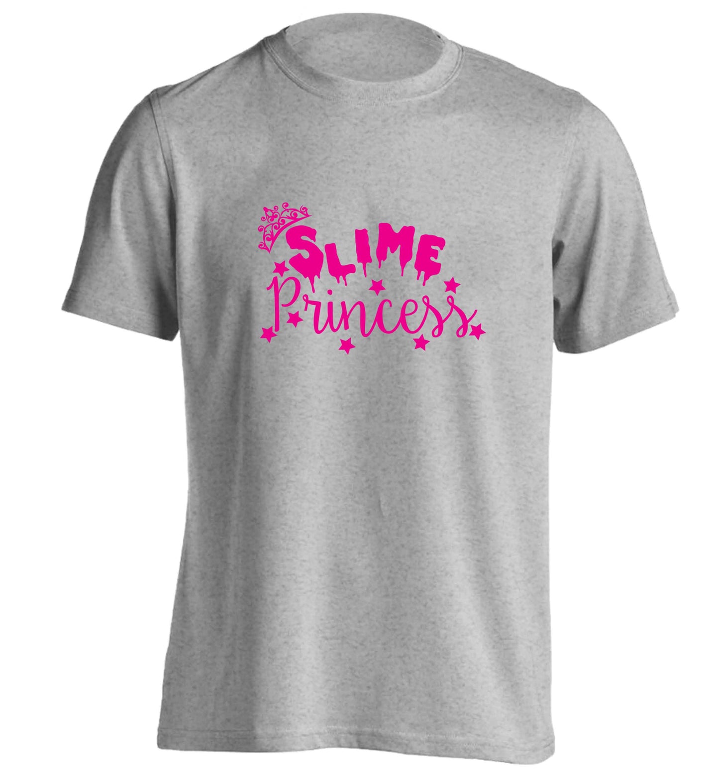Neon pink slime princess adults unisex grey Tshirt 2XL