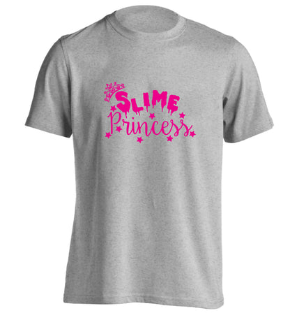 Neon pink slime princess adults unisex grey Tshirt 2XL