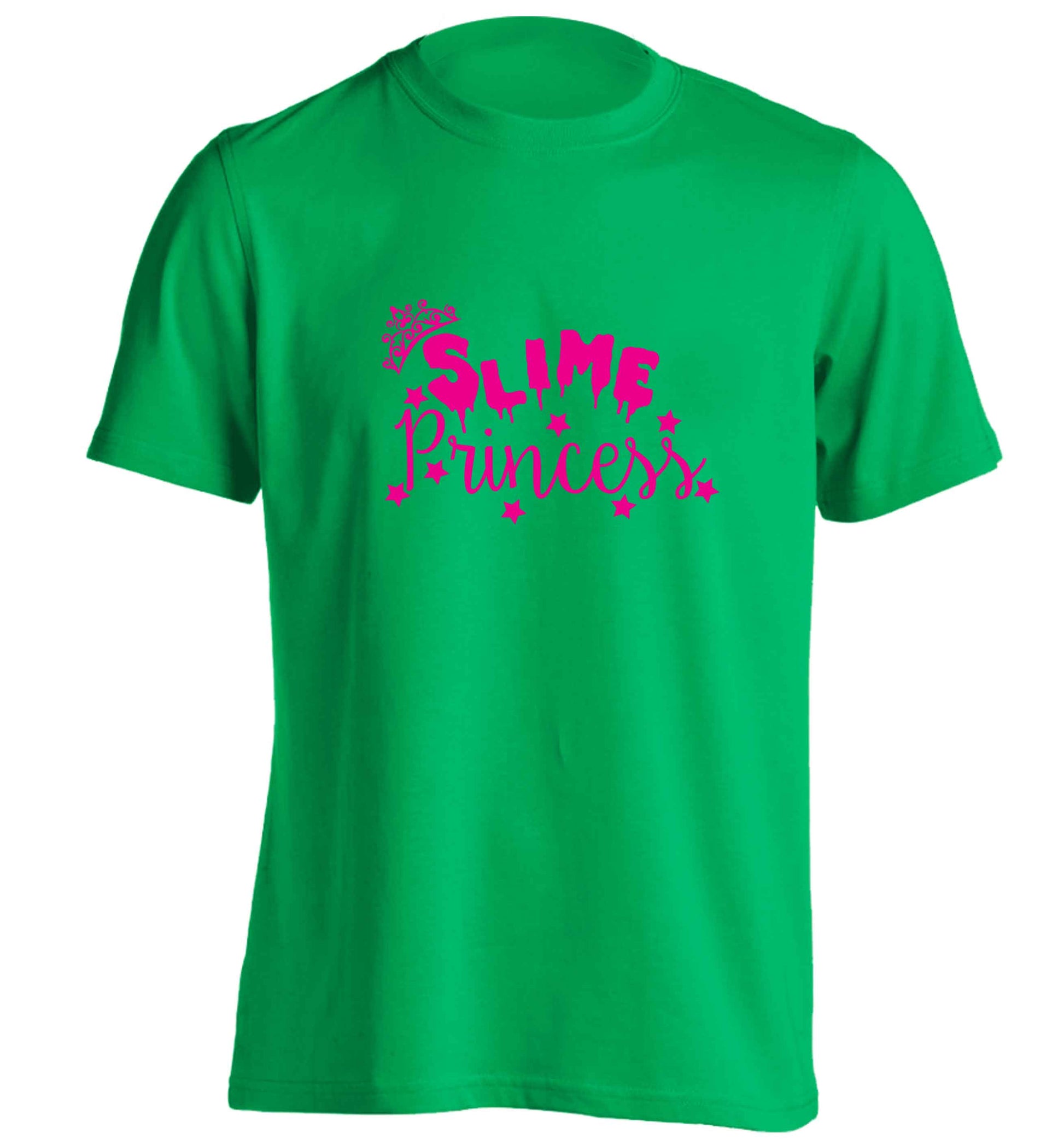 Neon pink slime princess adults unisex green Tshirt 2XL