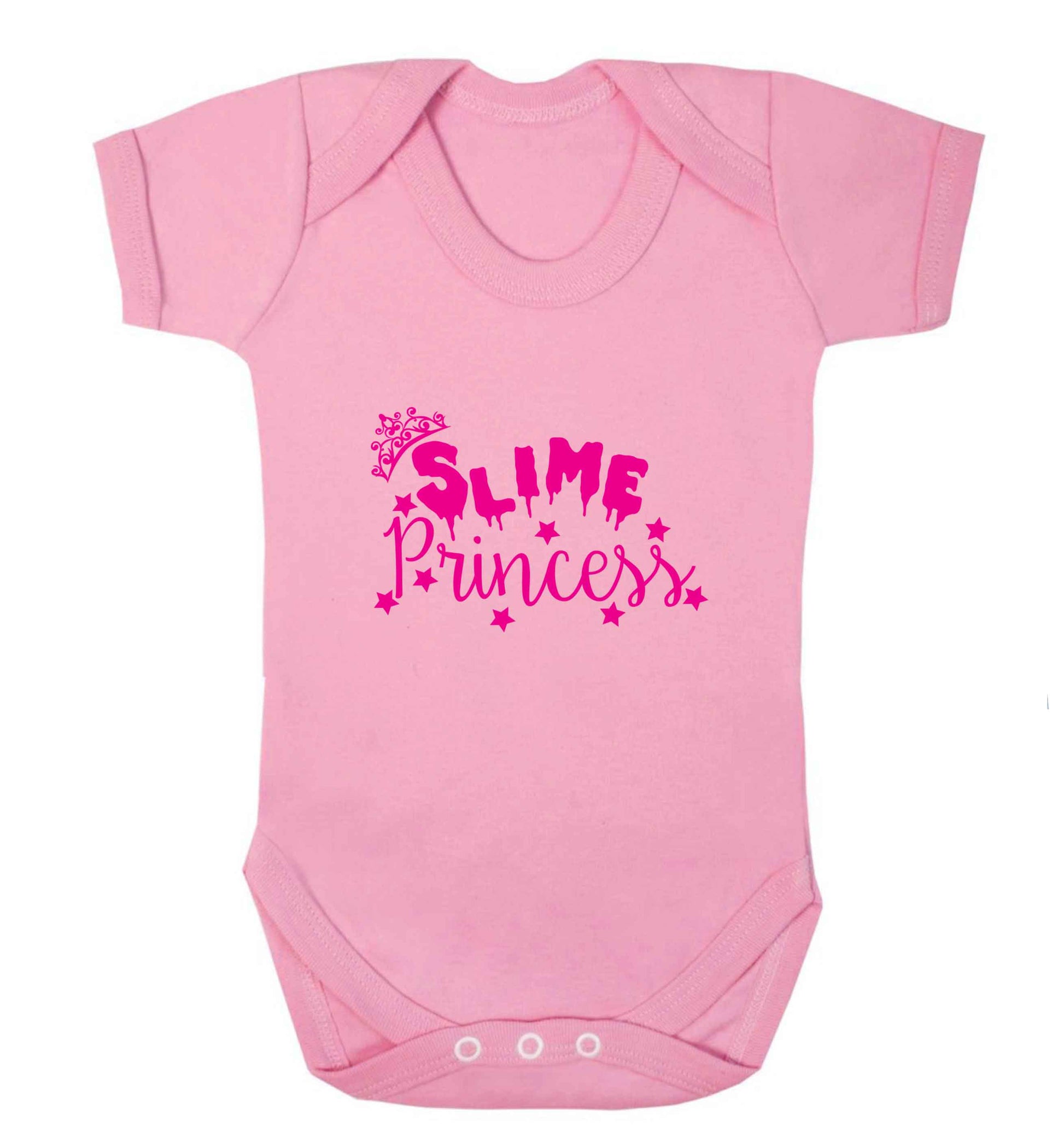 Neon pink slime princess baby vest pale pink 18-24 months