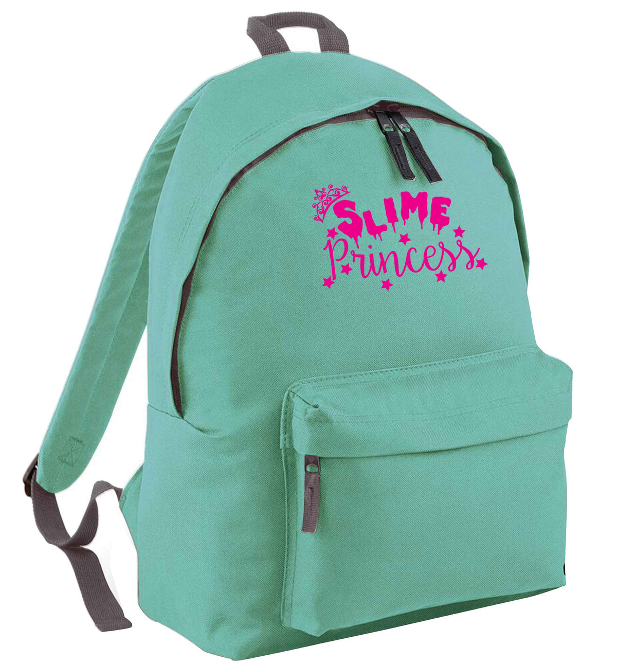 Neon pink slime princess mint adults backpack