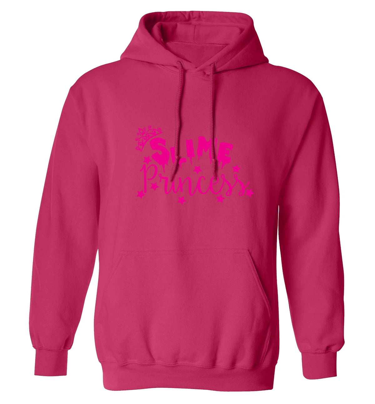 Neon pink slime princess adults unisex pink hoodie 2XL