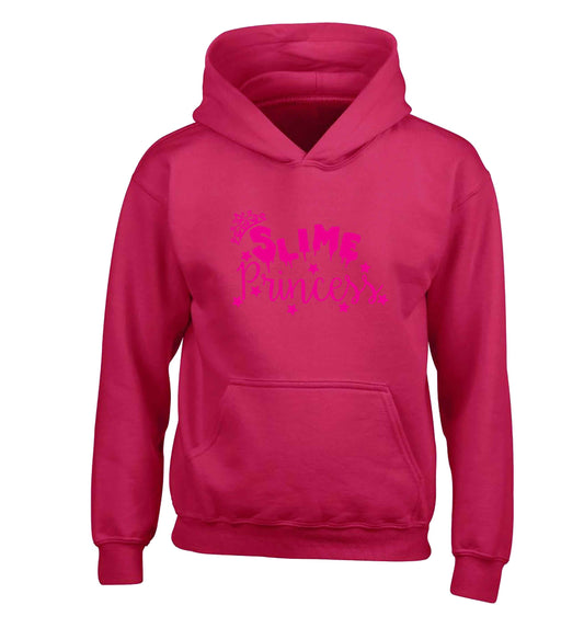 Neon pink slime princess children's pink hoodie 12-13 Years