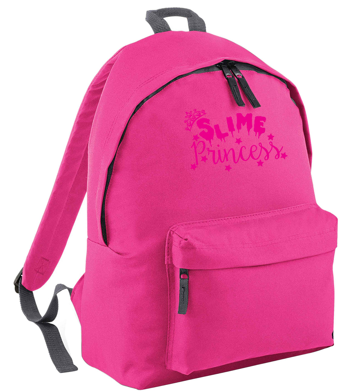 Neon pink slime princess pink adults backpack