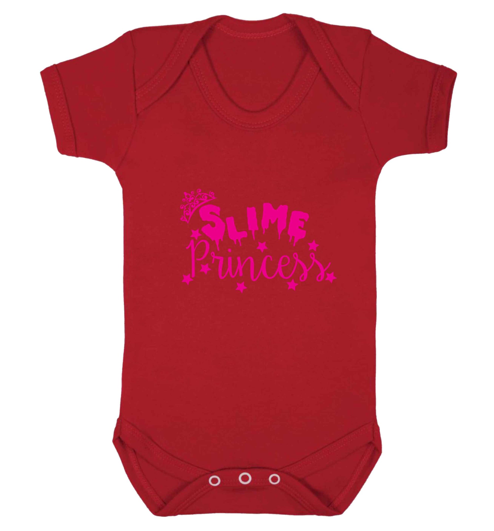 Neon pink slime princess baby vest red 18-24 months