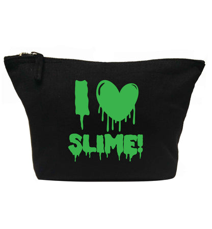 Neon green I love slime | Makeup / wash bag