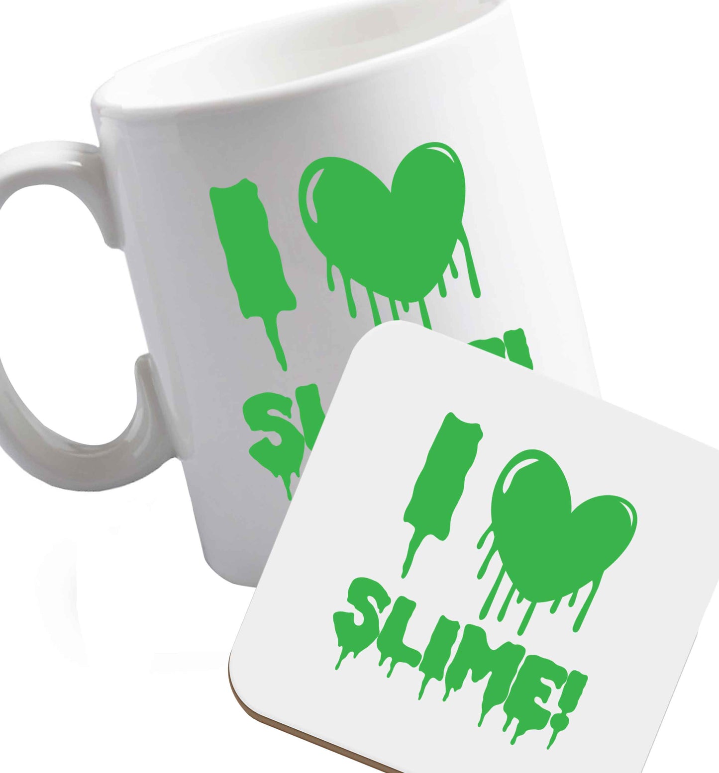 10 oz Favourite Type Pan Pancake ceramic mug and coaster set right handed