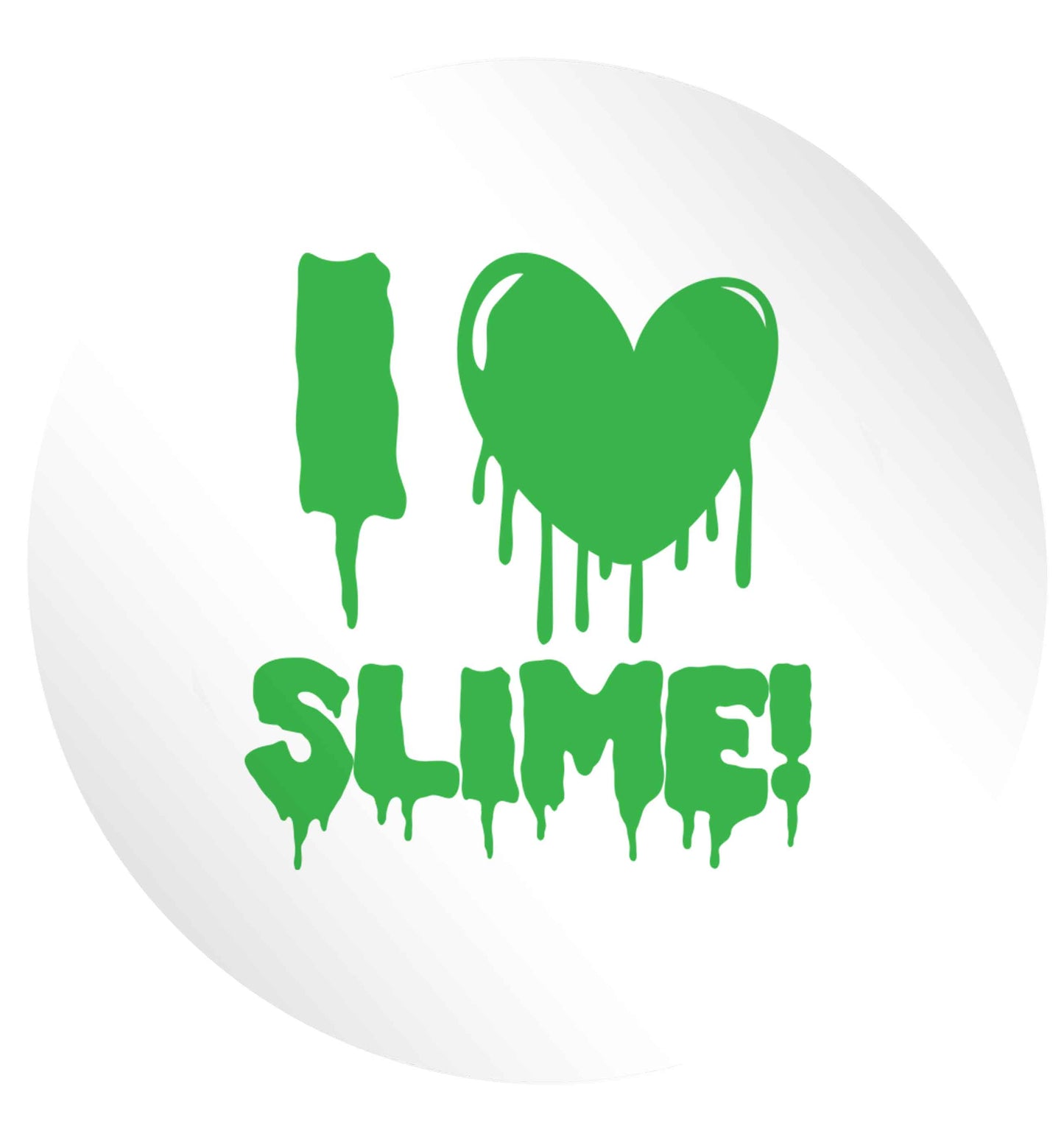 green I love slime 24 @ 45mm matt circle stickers