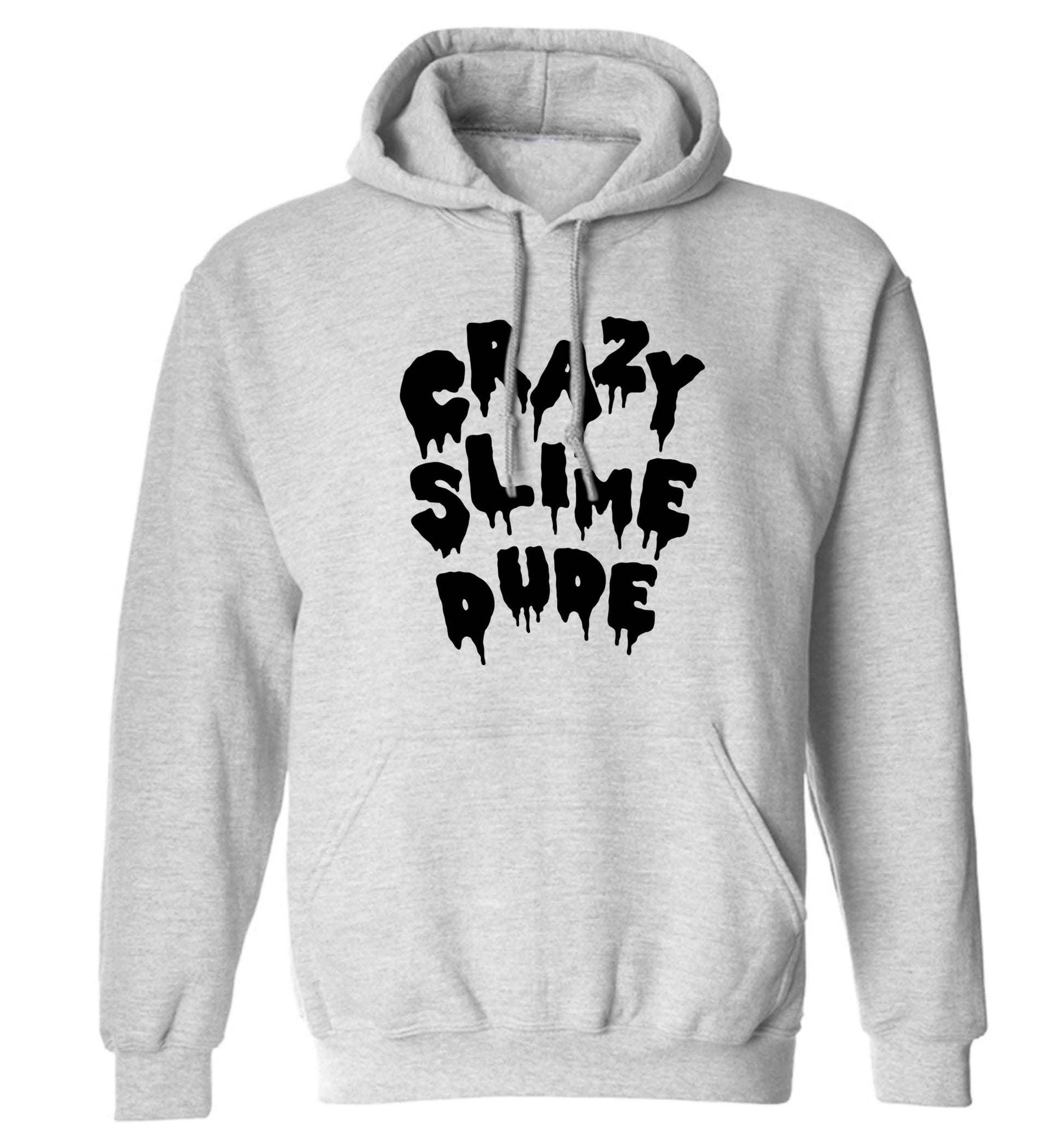 Crazy slime dude adults unisex grey hoodie 2XL
