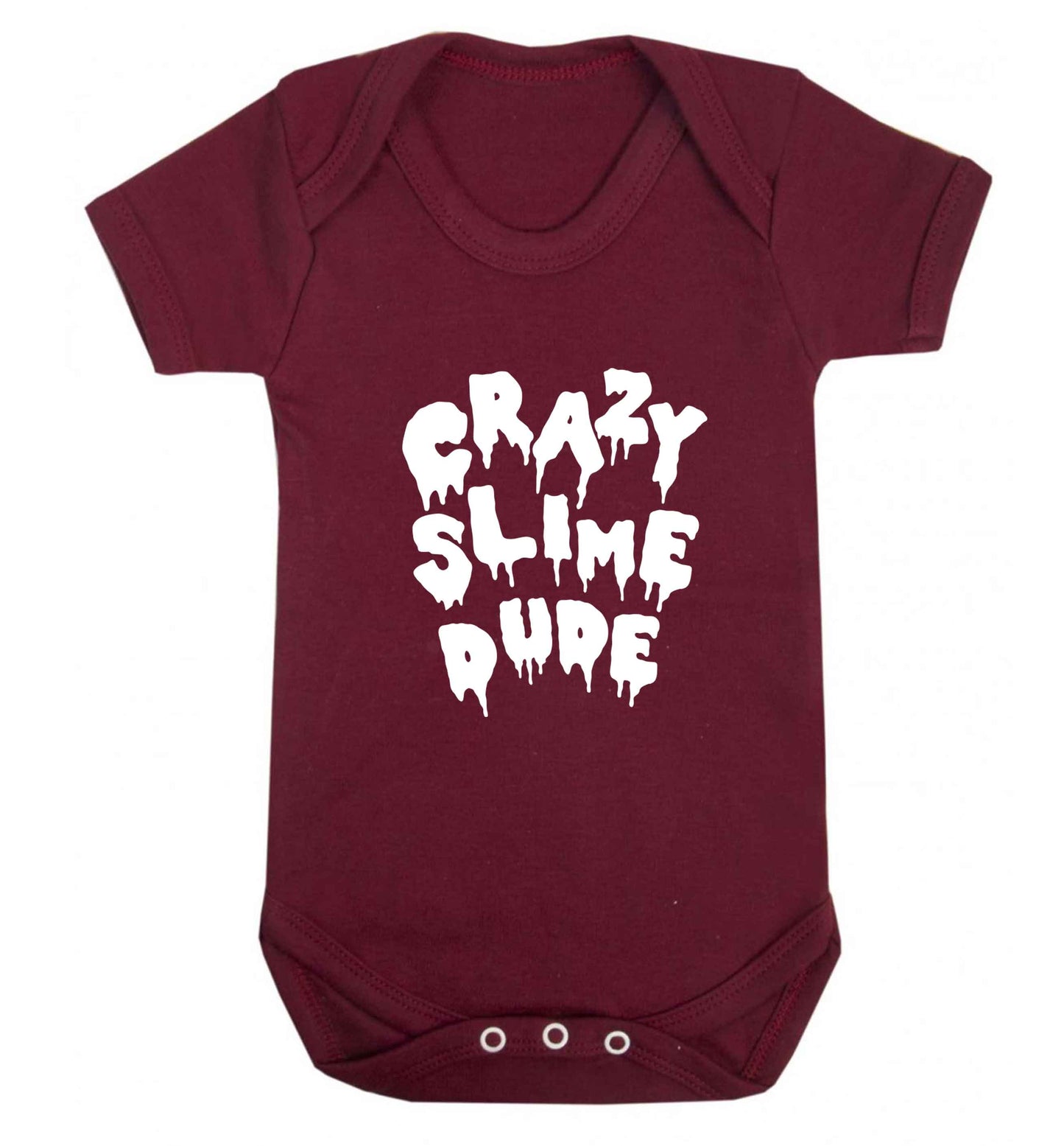 Crazy slime dude baby vest maroon 18-24 months