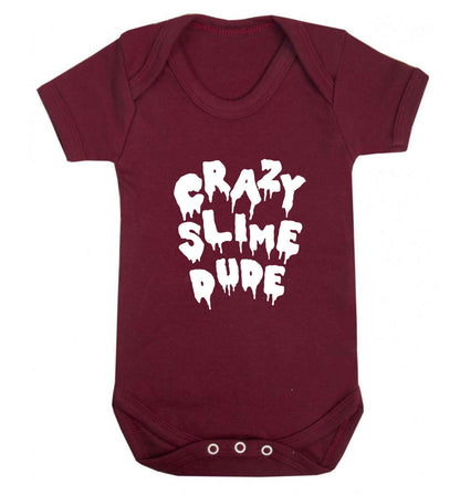Crazy slime dude baby vest maroon 18-24 months