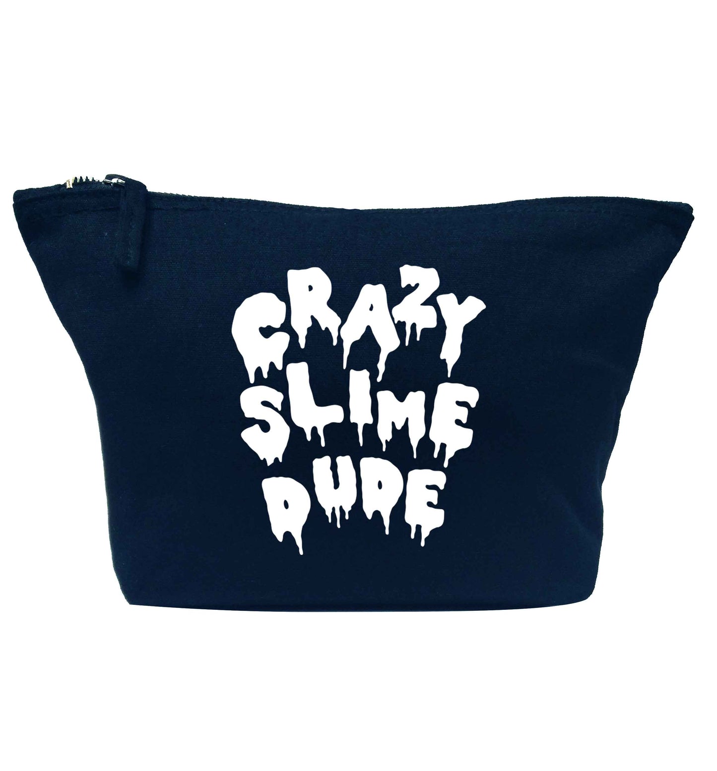 Crazy slime dude navy makeup bag