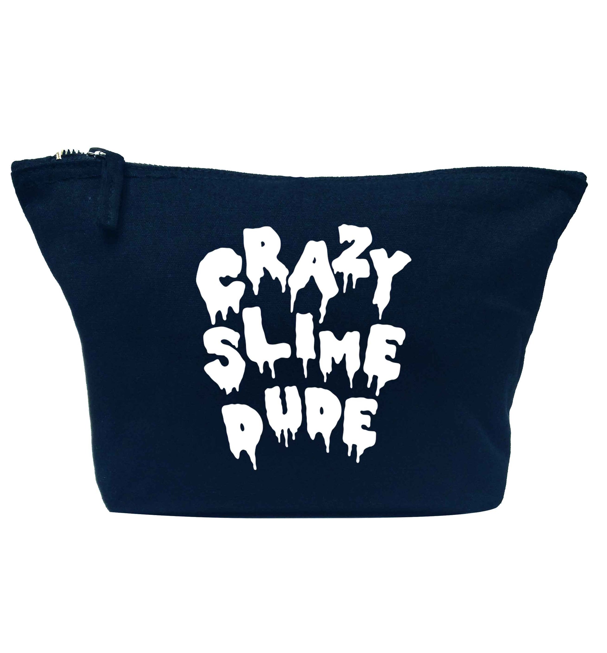 Crazy slime dude navy makeup bag