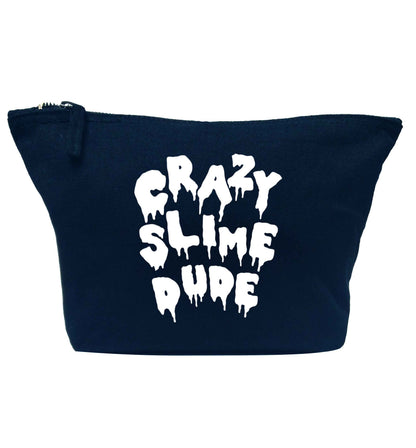 Crazy slime dude navy makeup bag
