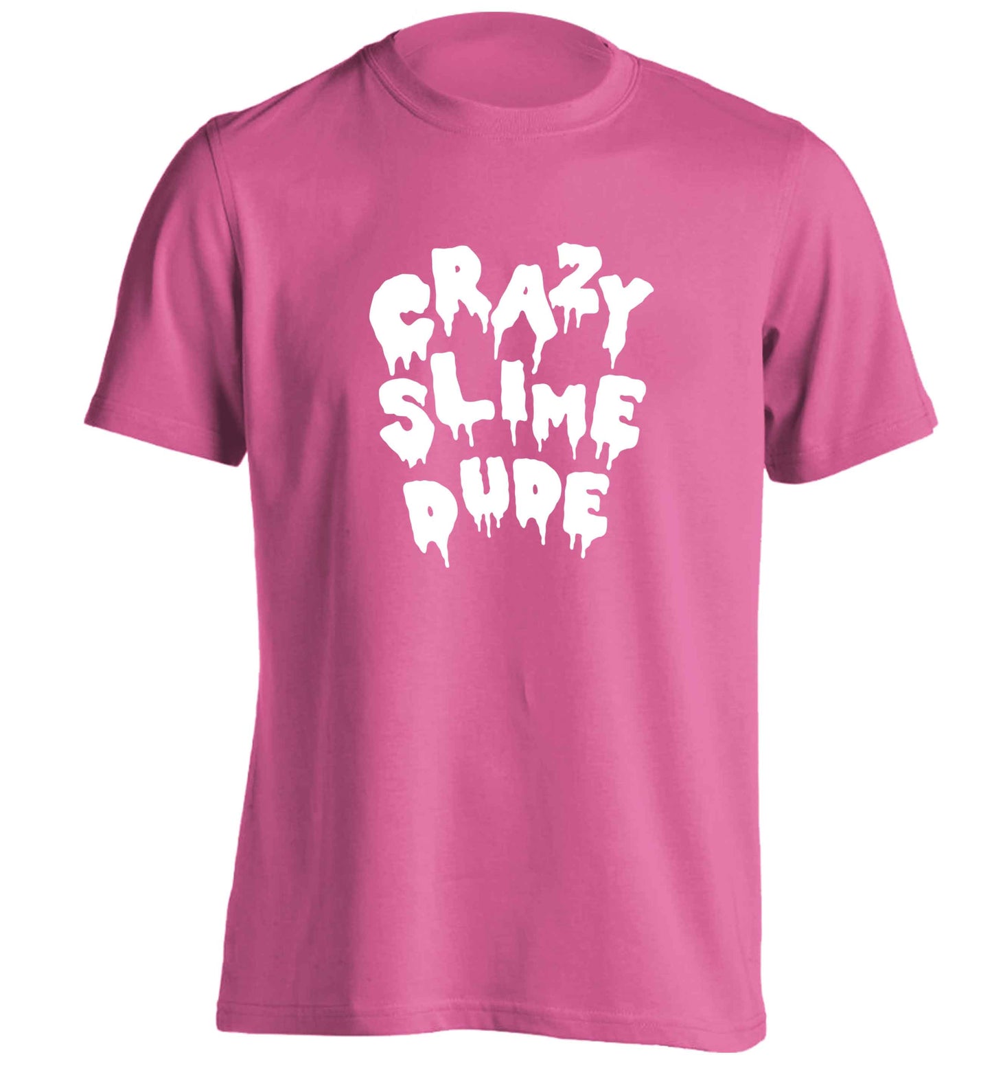 Crazy slime dude adults unisex pink Tshirt 2XL