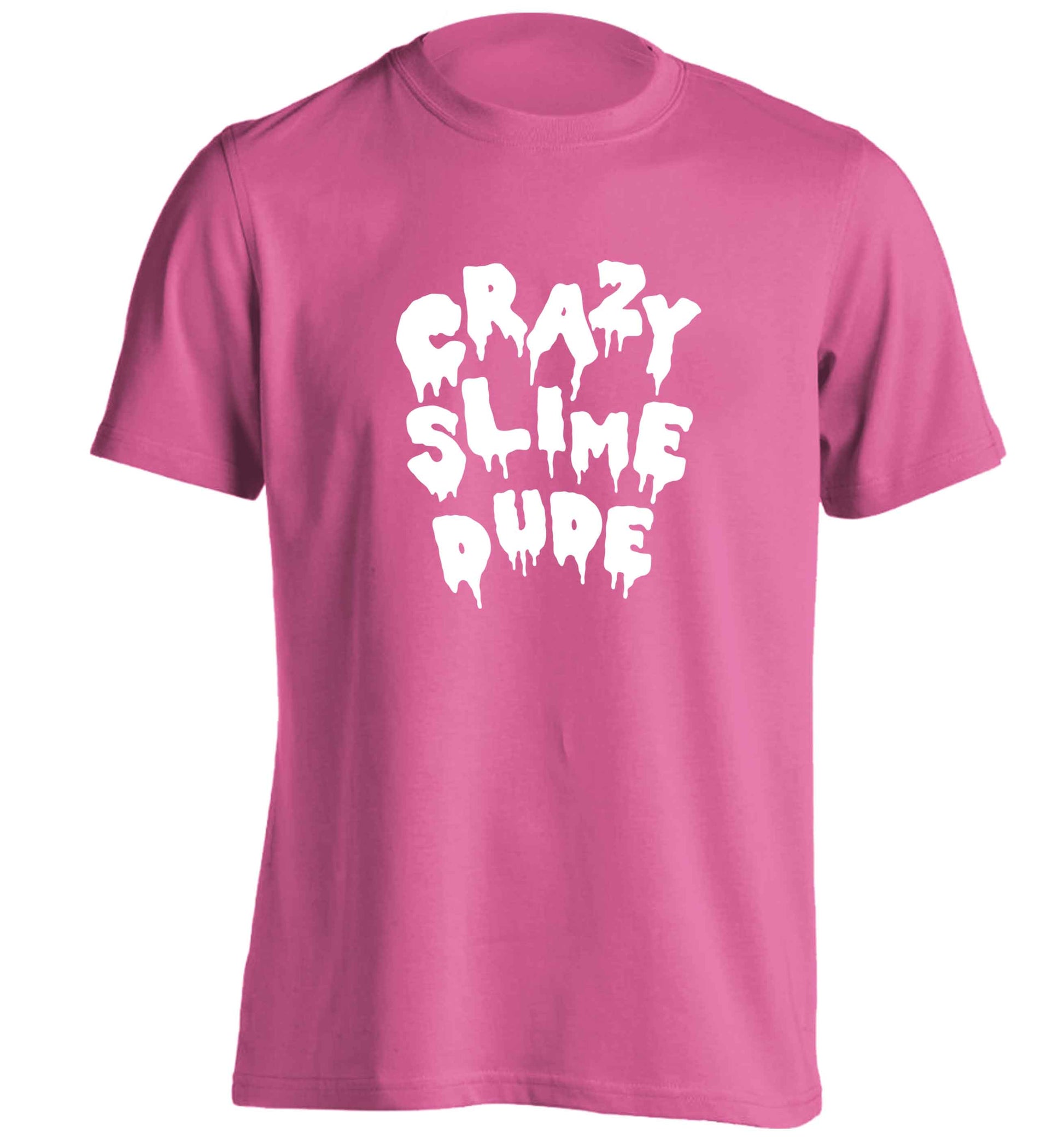 Crazy slime dude adults unisex pink Tshirt 2XL