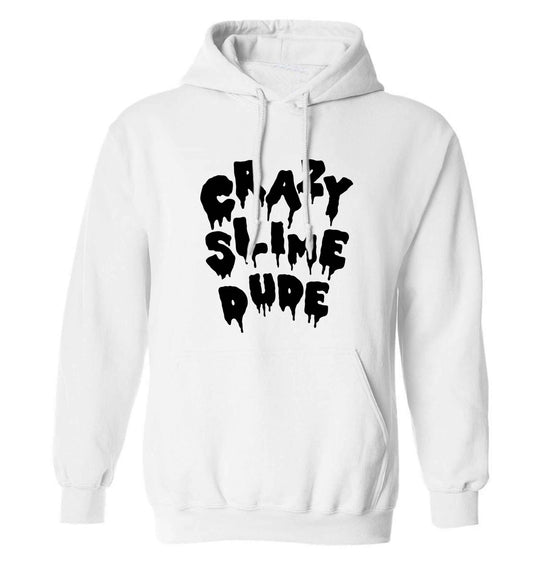 Crazy slime dude adults unisex white hoodie 2XL