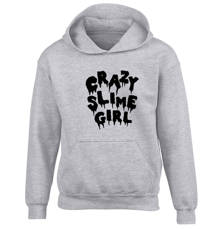 Crazy slime girl children's grey hoodie 12-13 Years