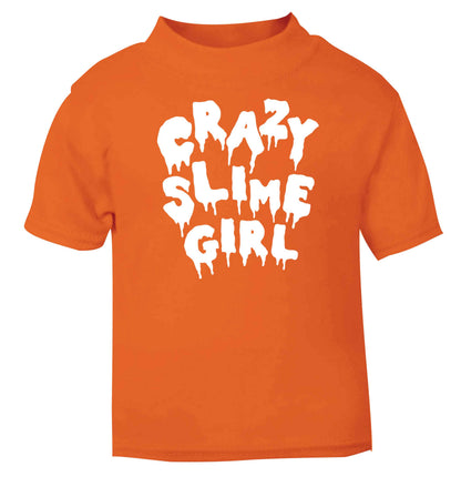 Crazy slime girl orange baby toddler Tshirt 2 Years