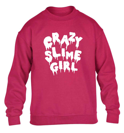 Crazy slime girl children's pink sweater 12-13 Years