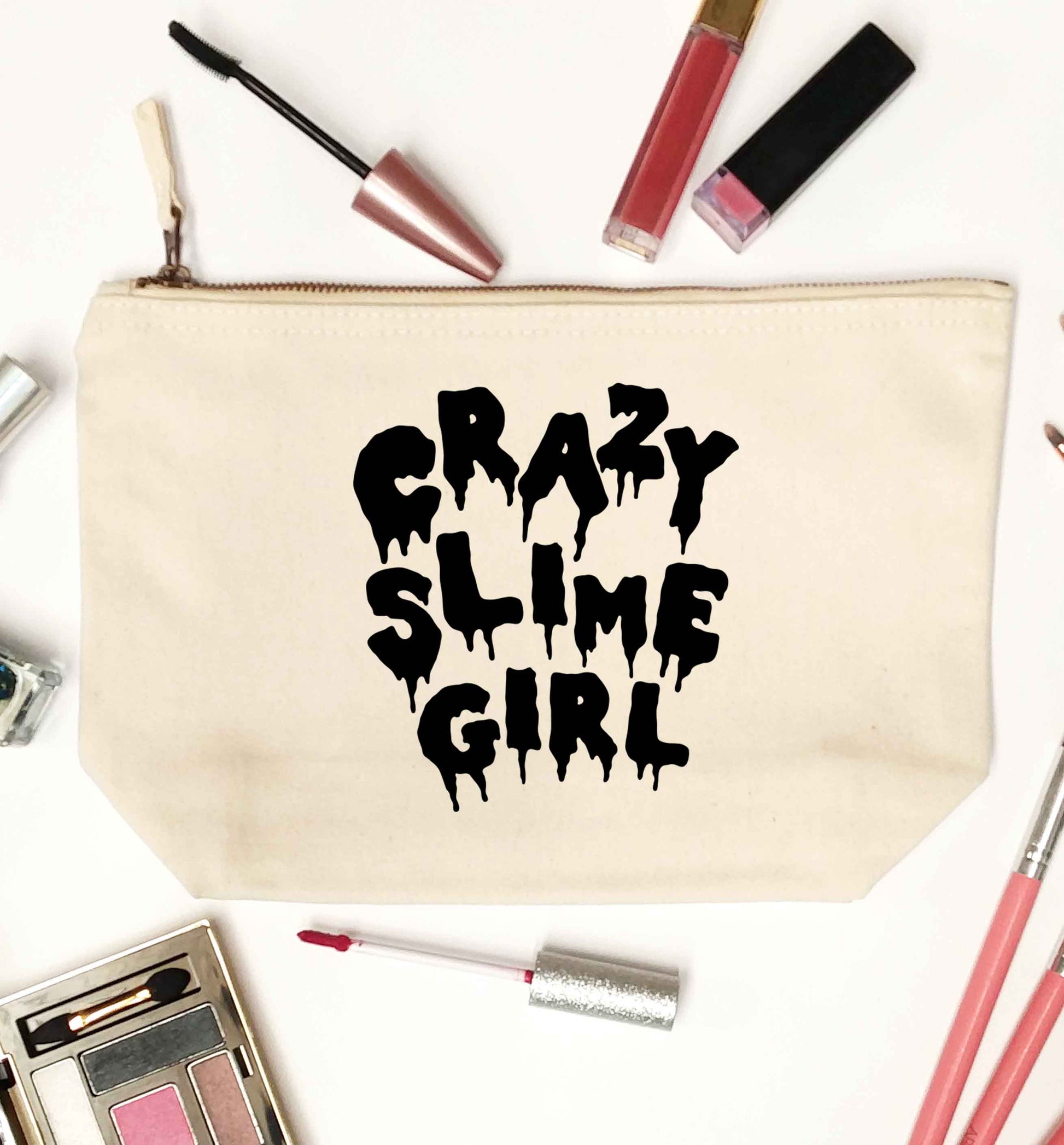 Crazy slime girl natural makeup bag