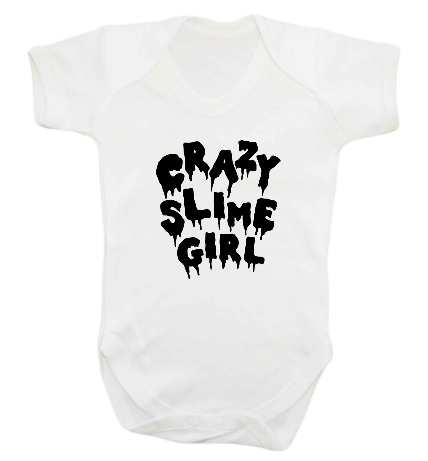 Crazy slime girl baby vest white 18-24 months