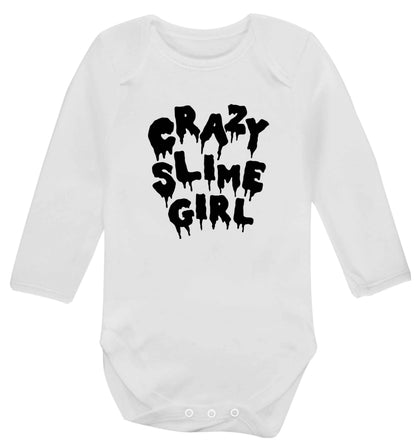 Crazy slime girl baby vest long sleeved white 6-12 months