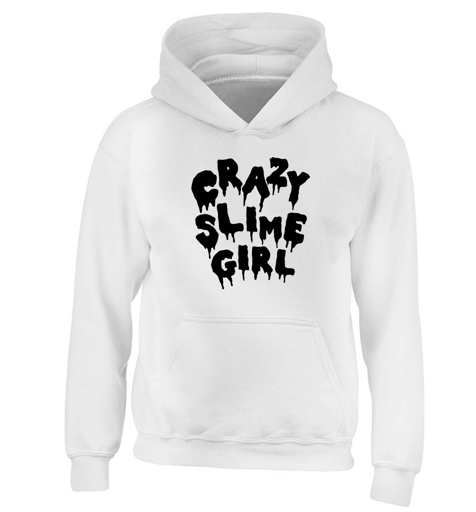 Crazy slime girl children's white hoodie 12-13 Years