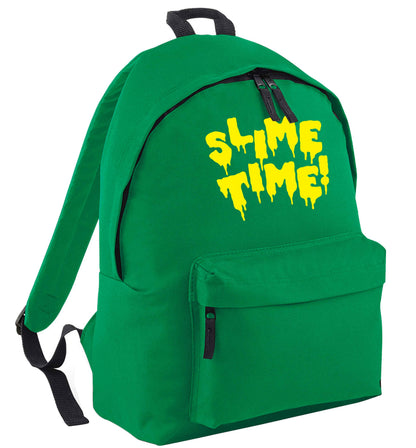 Neon yellow slime time green adults backpack