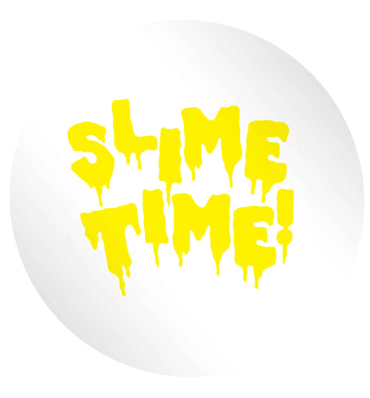 yellow slime time 24 @ 45mm matt circle stickers