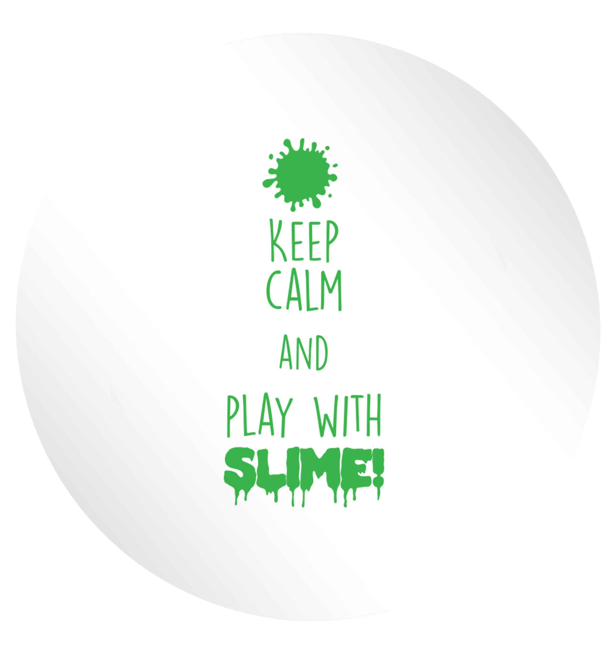 green keep calm and play with slime!24 @ 45mm matt circle stickers