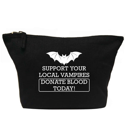 Support your local vampires donate blood today! | Makeup / wash bag