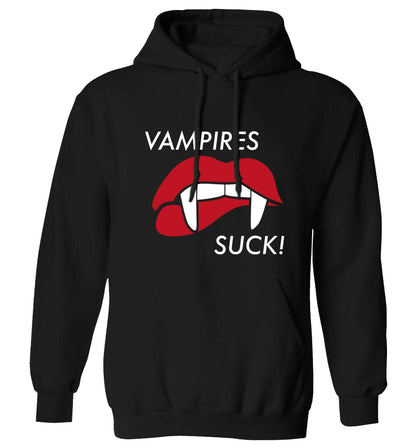 Vampires suck adults unisex black hoodie 2XL