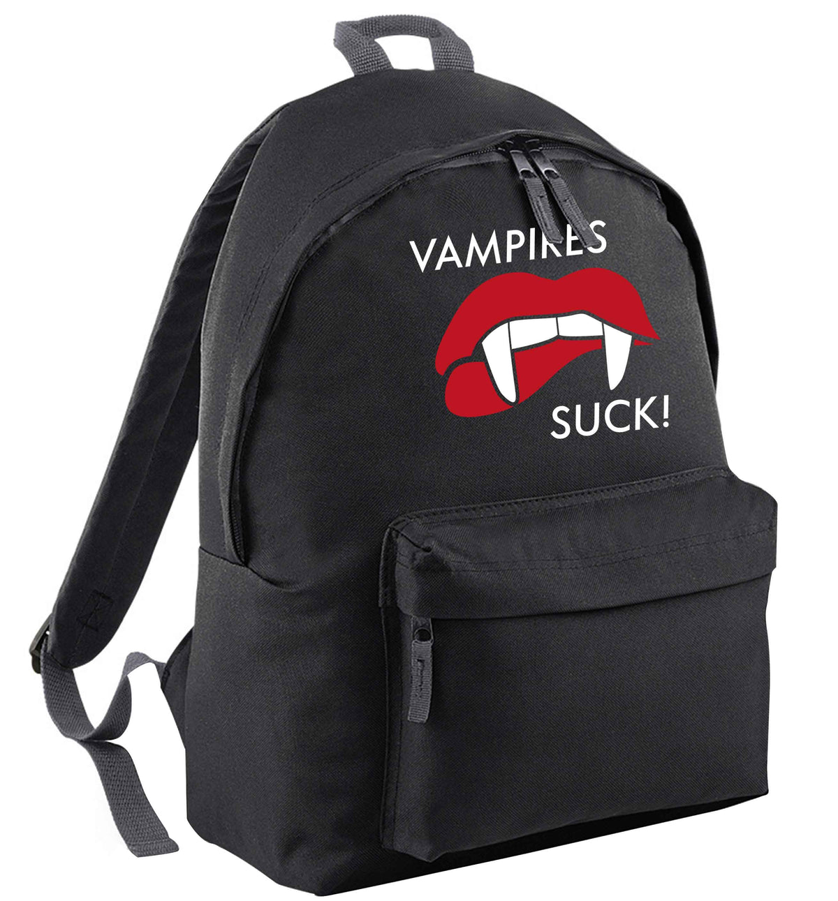 Vampires suck black adults backpack
