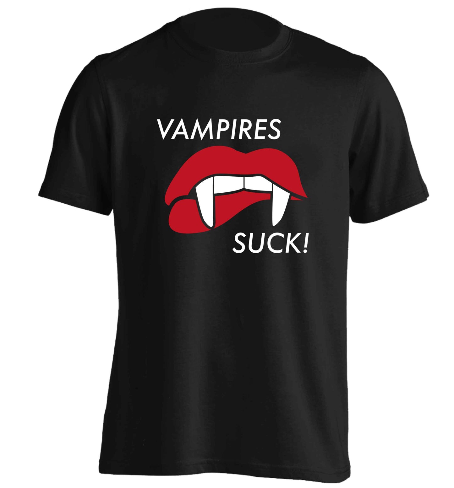 Vampires suck adults unisex black Tshirt 2XL