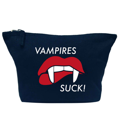 Vampires suck navy makeup bag