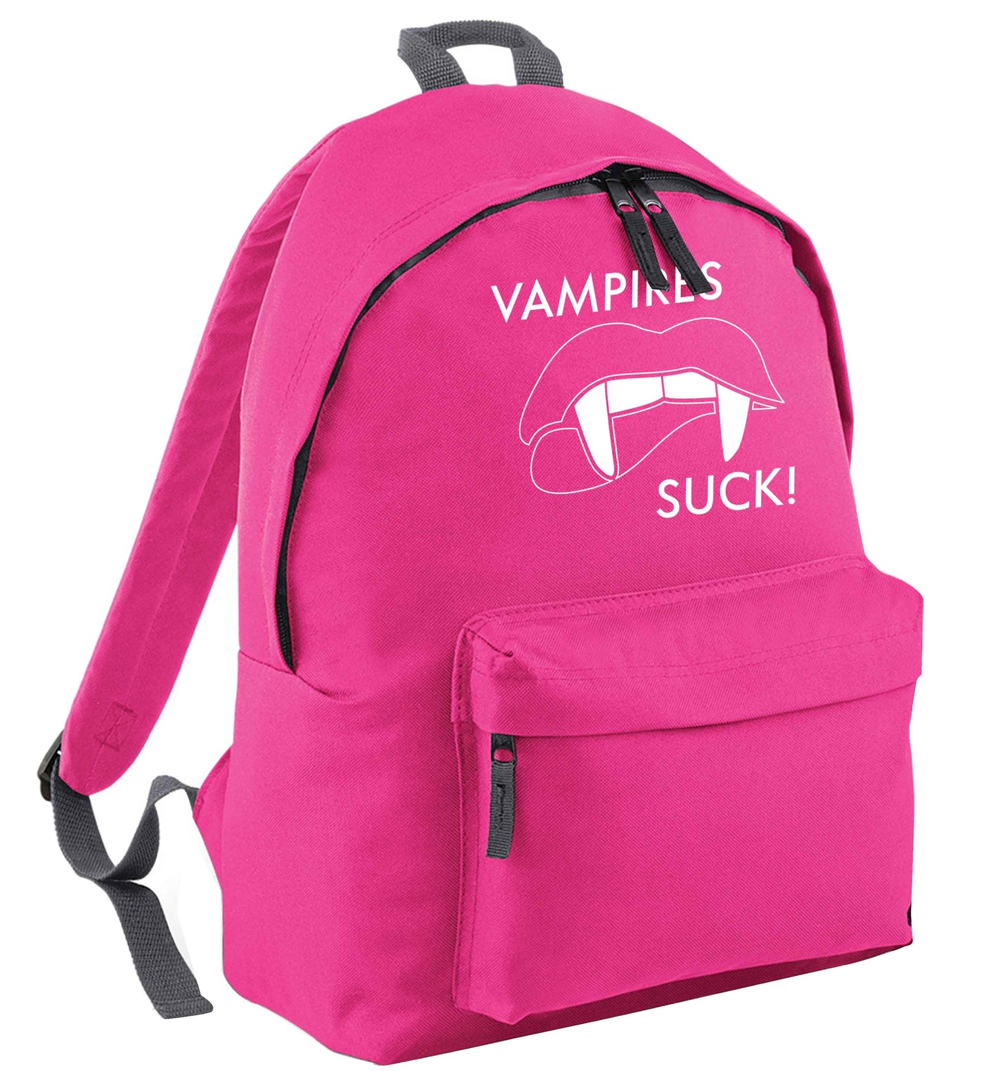 Vampires suck pink adults backpack