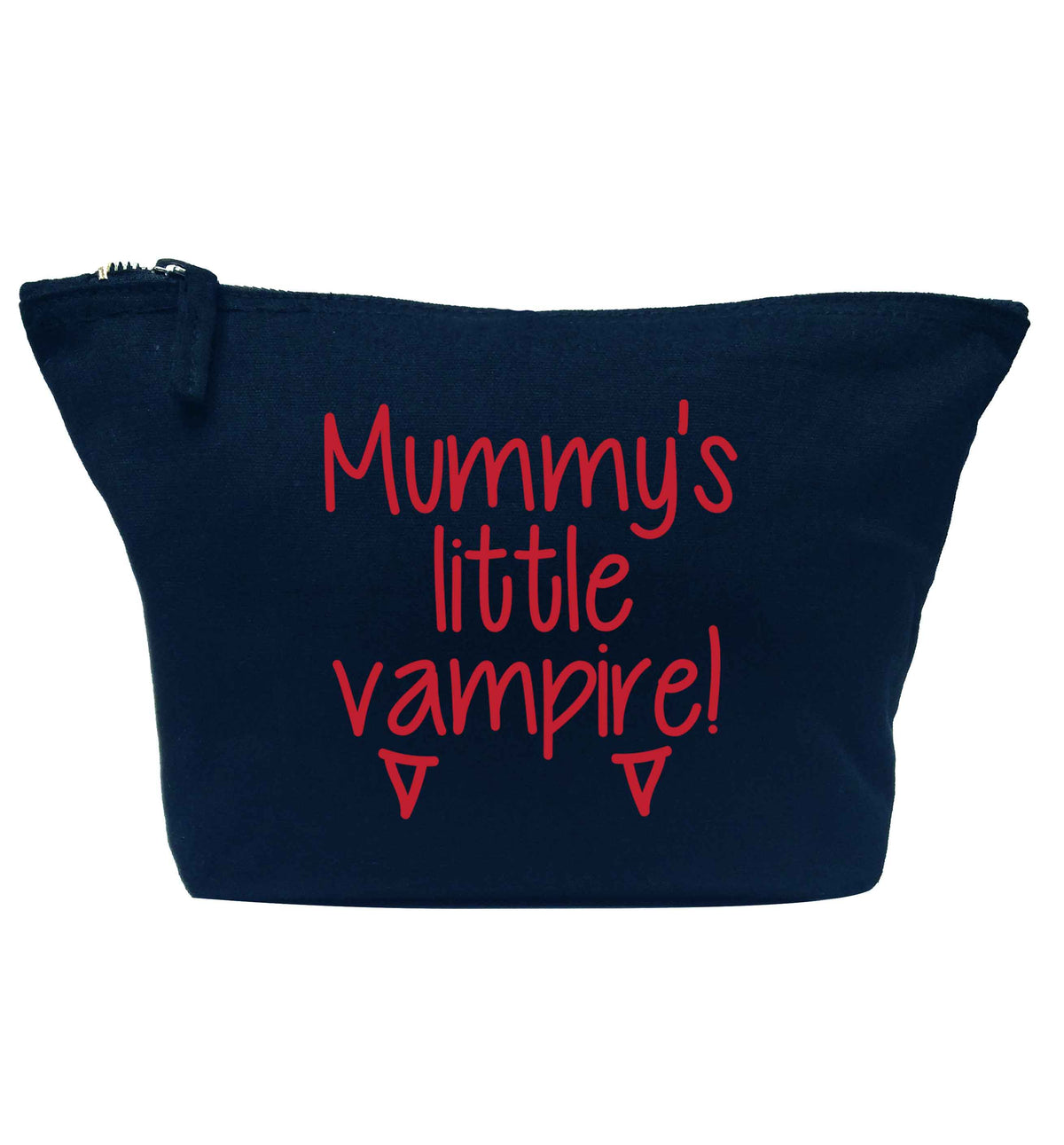 Mummy's little vampire navy makeup bag