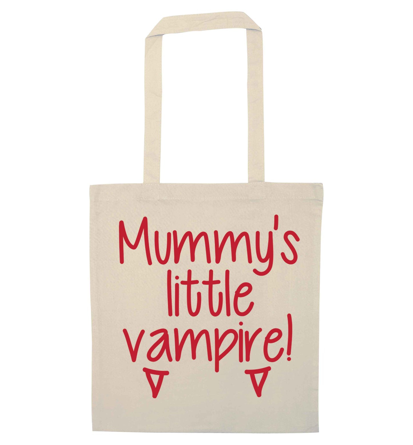 Mummy's little vampire natural tote bag